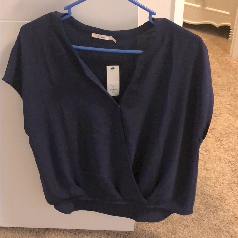 Navy Blue Blouse